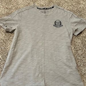 Men’s Guess brand short sleeve gray shirt.